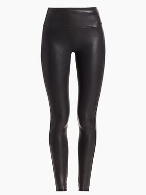 SPANX Faux Leather High-Rise Leggings - Black